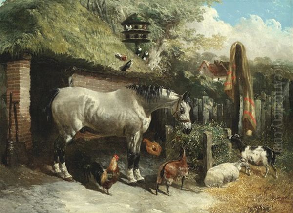 Stable Yard Companions by John Frederick Herring the Younger