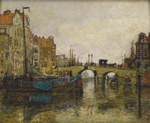 Hollandische Gracht, Wohl In Rotterdam by Hans Herrmann