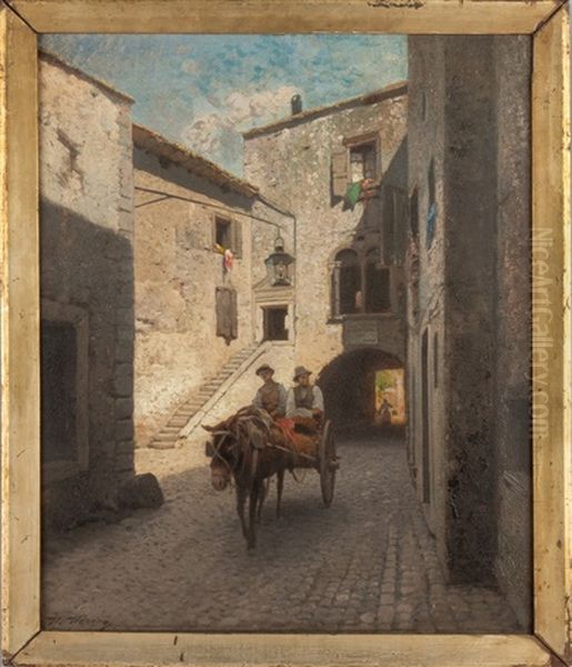 Street Scene by Hermann Herzog