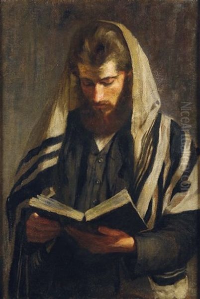 Jeune Rabbin En Priere by Irene Hilberth