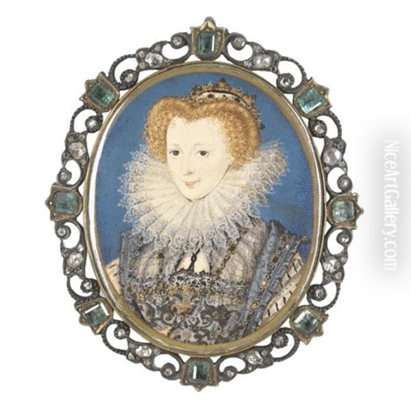 Portrait Of A Noblewoman, Lettice Knollys (?) by Nicholas Hilliard