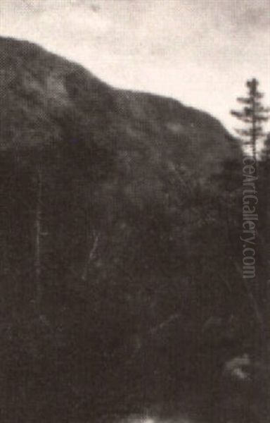 Eagle Cliff From Echo Lake, Franconia, N.h. by William Henry Hilliard