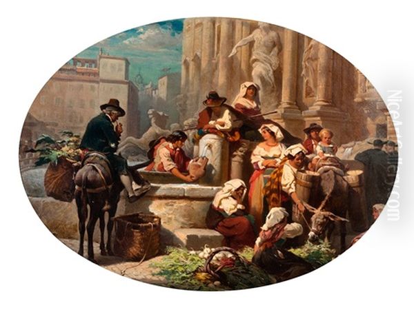 Scene From The Marketplace by Robert Alexander Hillingford