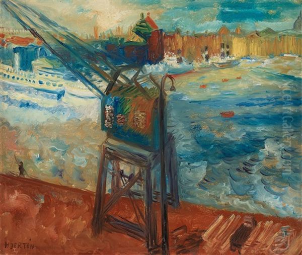 Utsikt Over Skeppsbron (view Over Skeppsbron) by Sigrid (Maria) Hjerten