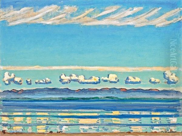 Am Genfersee (landschaftlicher Formenrhythmus) by Ferdinand Hodler