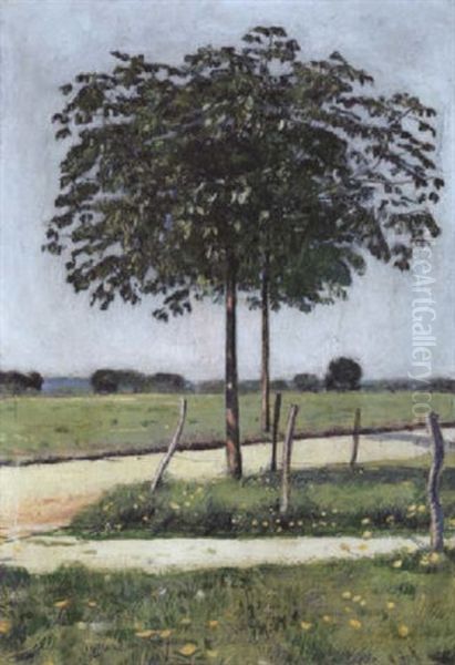 Zwei Kastanienbaume Oil Painting - Ferdinand Hodler