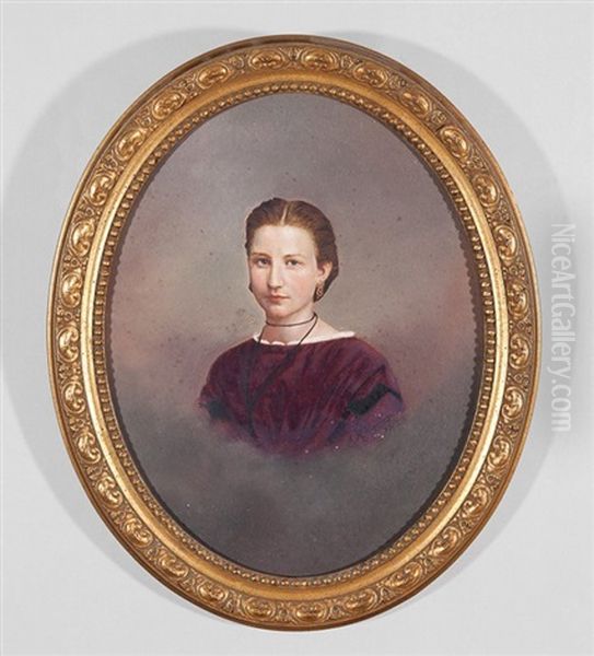 Agatha Emile Foret, Second Wife Of Pierre Adolphe Ducros by Julius Robert Hoening