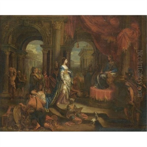 The Queen Of Sheba Before King Solomon by Gerard Hoet the Elder