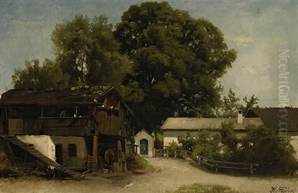 Oberbayerischer Bauernhof by Heinrich Hofer