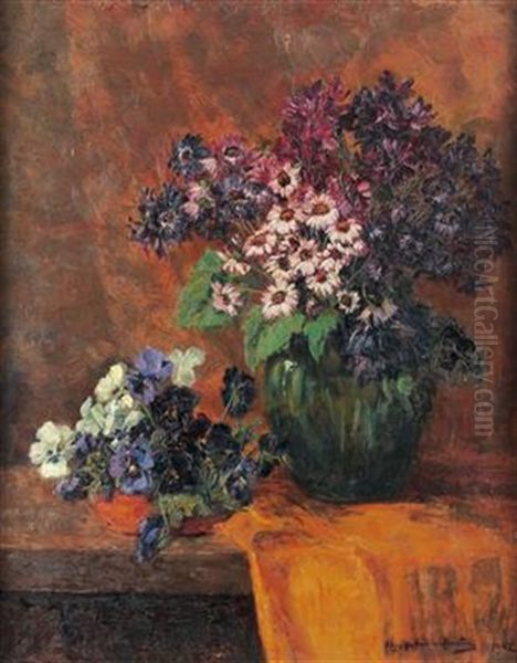 Stillleben Mit Blumen by Olga Hoffmann-Canstein