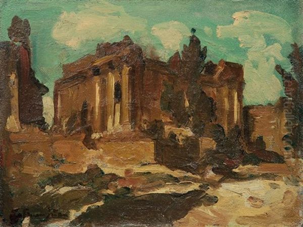 Baalbeck (syrien) Sonnentempel by Fritz Max Hofmann-Juan