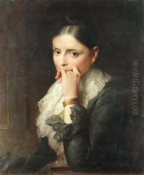 Thoughtful by Francis Montague (Frank) Holl