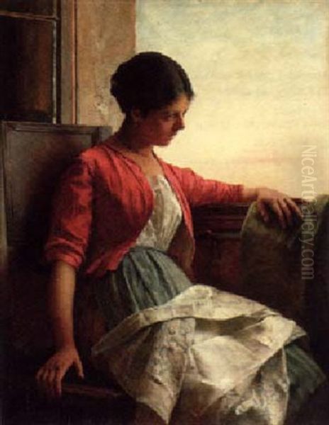 A Pensive Moment by Gustav Holweg