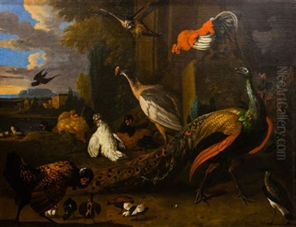 Paisaje Con Aves by Melchior de Hondecoeter