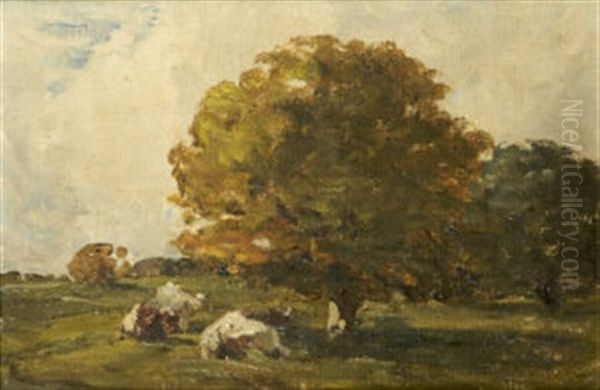 Cattle Resting In A Landscape by Nathaniel Hone the Younger