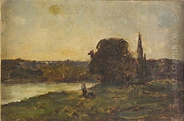 Figure By A River by Nathaniel Hone the Younger