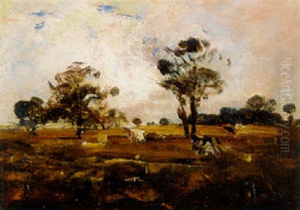 Cattle In A Pasture by Nathaniel Hone the Younger