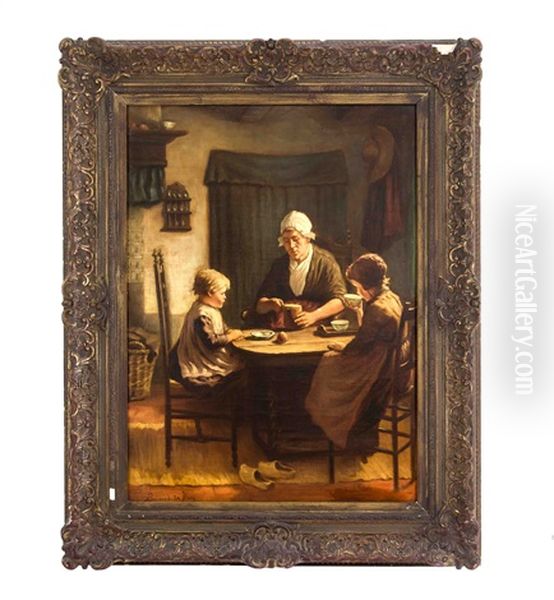 Familie Am Tisch by Bernard de Hoog