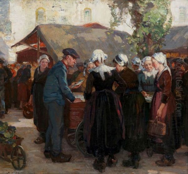 Fishmarket In Brittany by Robert Hope