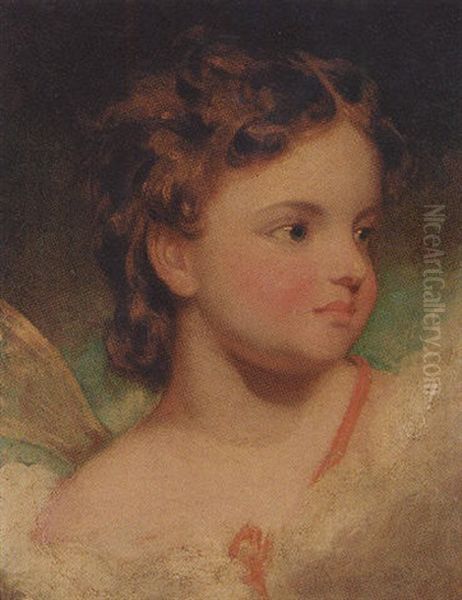 Portrait Of A Child As An Angel by Sir John Hoppner