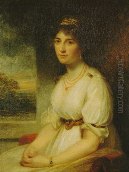 Portrait Of Elizabeth Jemina, Countess Of Errol by Sir John Hoppner