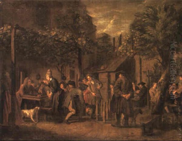 Courtyard Of An Inn by Jan Josef Horemans the Elder