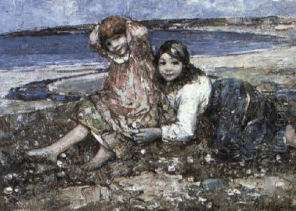 Gathering Daisies, Brighouse Bay by Edward Atkinson Hornel