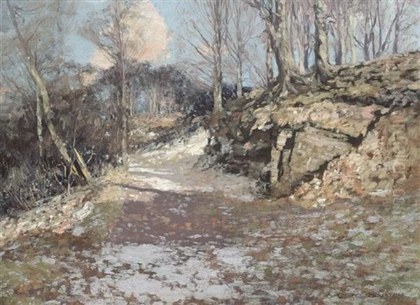 The Road Through The Glen, Winter by George Houston