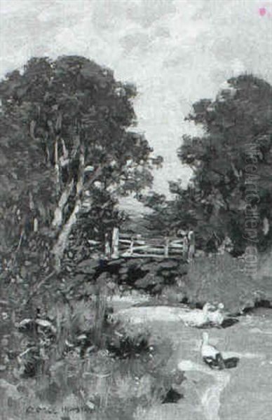 Ducks On A Country Lane by George Houston