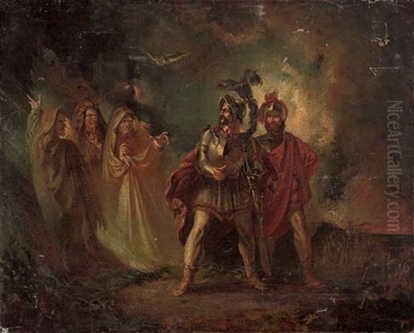 Macbeth And Banquo With The Three Witches by Henry Howard