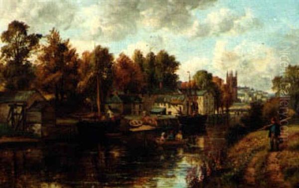 Totnes On The Dart, S. Devon by John Joseph Hughes