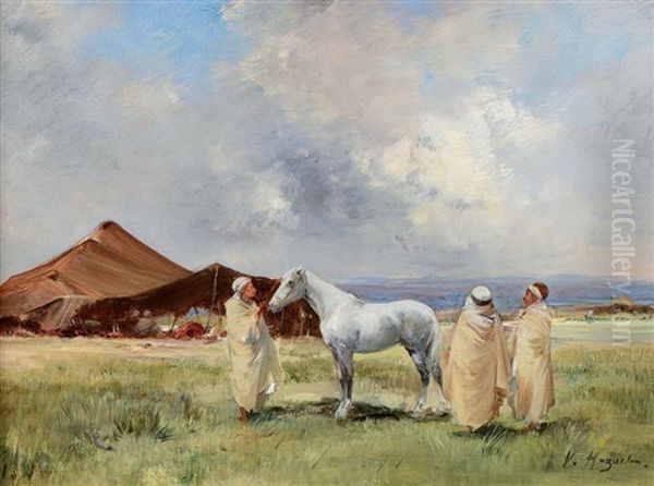 Le Campement De Bedouins by Victor Pierre Huguet