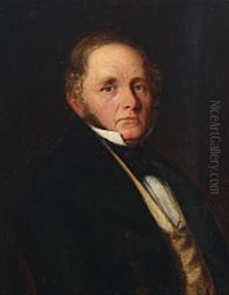 Portrait Of Erik Svitzer, Professor, Doctor And Anatomist (1792-1866) by Andreas Hunaeus