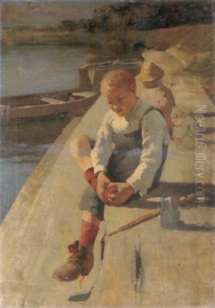 The Young Angler by Edmund Aubrey Hunt