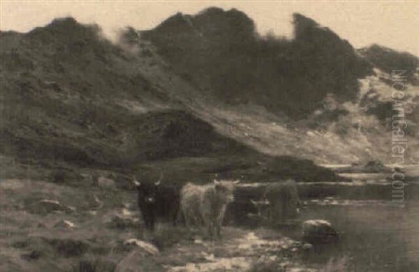 Llun Luddaw, Snowdon by Louis Bosworth Hurt