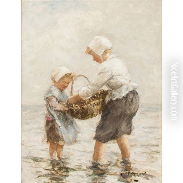 Shell Gatherers by Robert Gemmell Hutchison