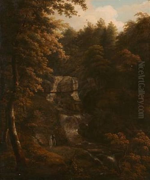 Ingleton Falls, Yorkshire by Julius Caesar Ibbetson