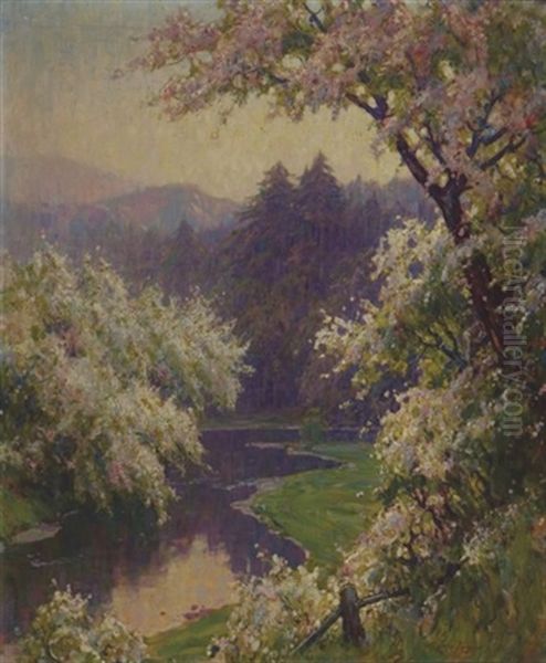 Blossom Time Oil Painting - John J. Inglis