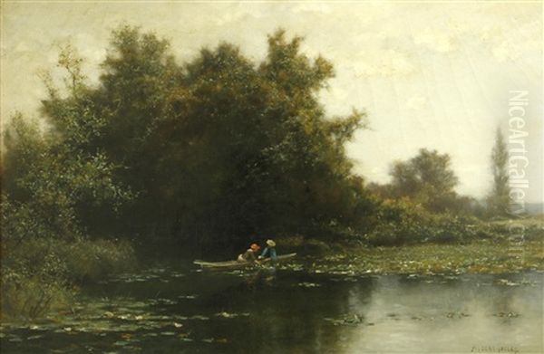 Two Figures In A Rowboat by Albert Babb Insley