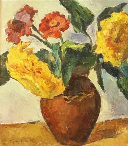 Vase With Flowers by Petre Iorgulescu Yor