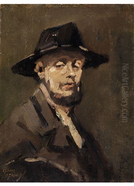 Selbstportrait Mit Hut by Isaac Israels