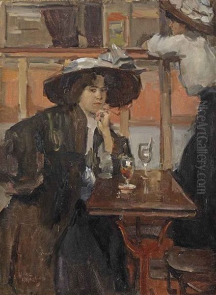 In The Cafe, Paris by Isaac Israels