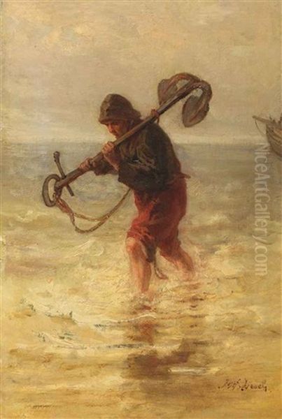 A Fisherman With An Anchor by Jozef Israels