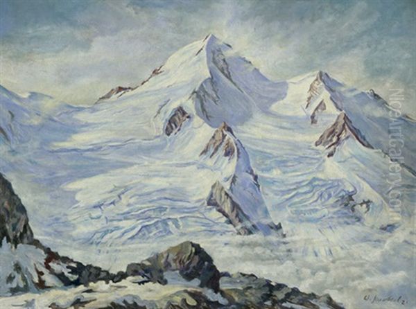 Winterliche Gebirgslandschaft by Willi Jaeckel