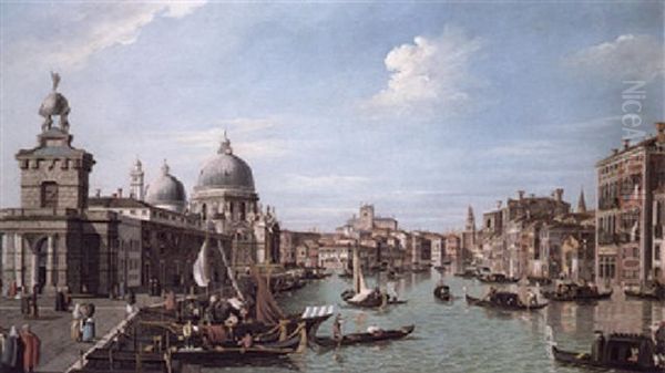 The Entrance To The Grand Canal Venice With The Dogana And Santa Maria Della Salute by William James