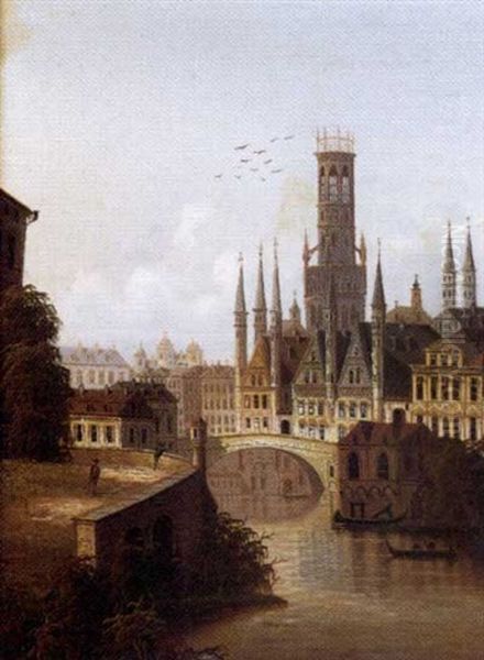 Vue De Ville by Johann Wilhelm Jankowski