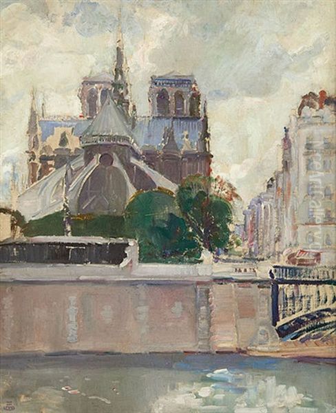 Vue De Notre Dame De Paris by Marcel Jefferys