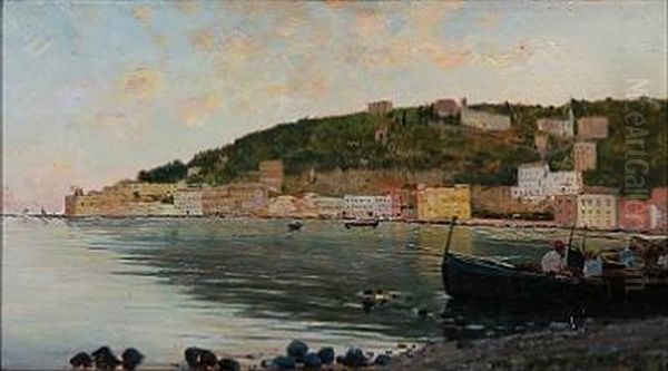 Havnen Ved Posillipo by Holger Hvitfeldt Jerichau