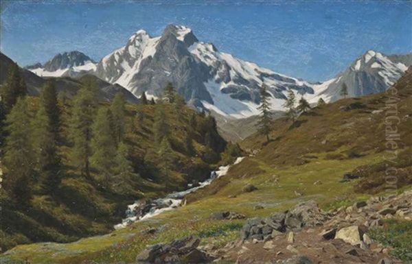 An Alpine Torrent In The Spring by Henrik Gamst Jespersen