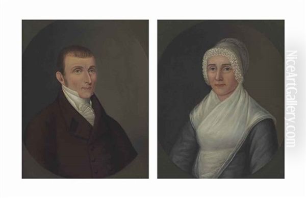 Portraits: A Baltimore Shipowner And His Wife (pair) by Joshua Johnson